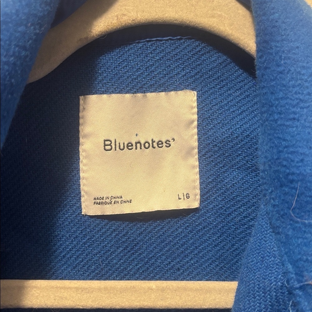 Blue Button-Up shacket size large - Picture 2 of 4